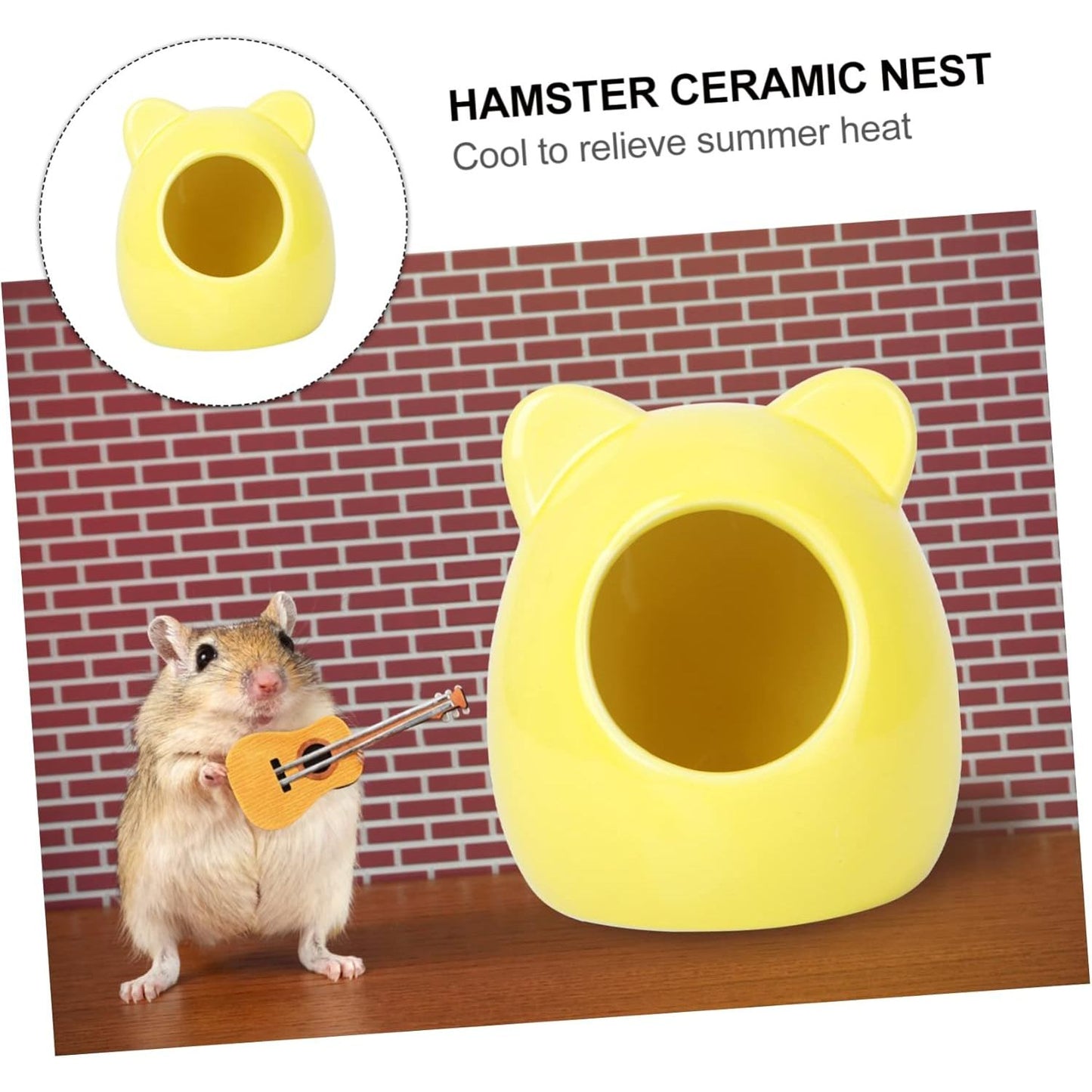 Small Cage Hamster Hideout Ceramic Nest Pet Nest Hamster House Heat - Resistant Design Random - householdessential