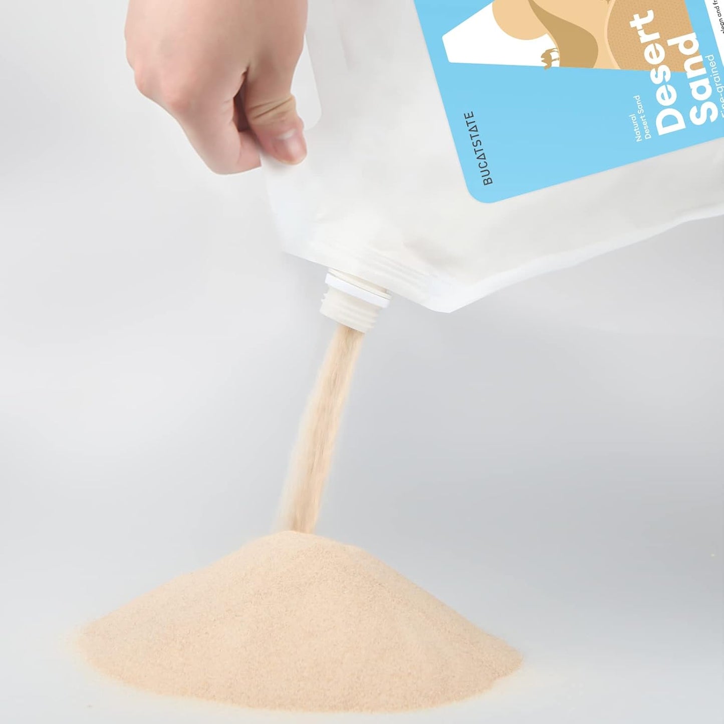 Bath Sand for Hamster Pets Dust Free Desert Sand Small Animals Bathing Sand 3.3Lb/1.5Kg (Fine Sand) - householdessential