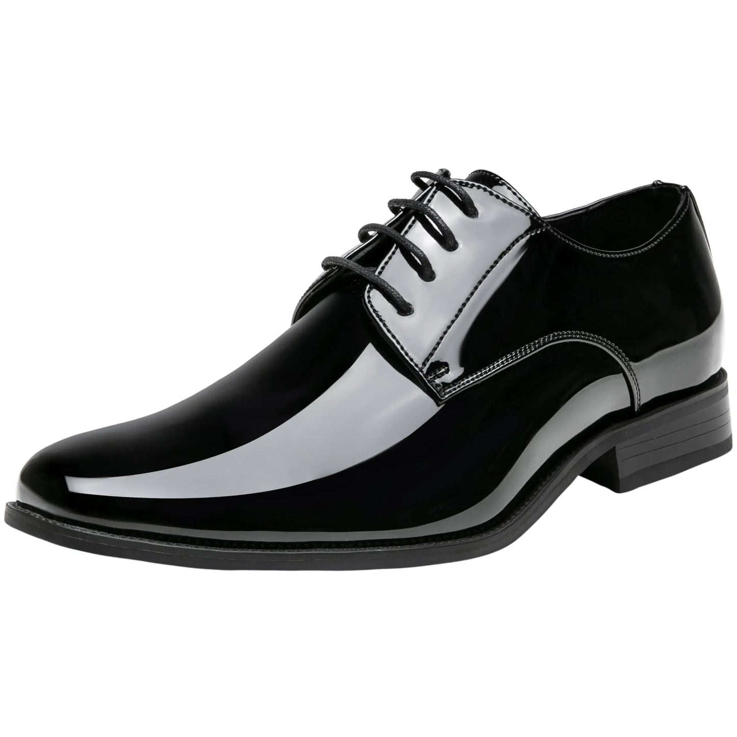 Classic Mens Patent Leather Tuxedo Oxford Business Shoes - householdessential