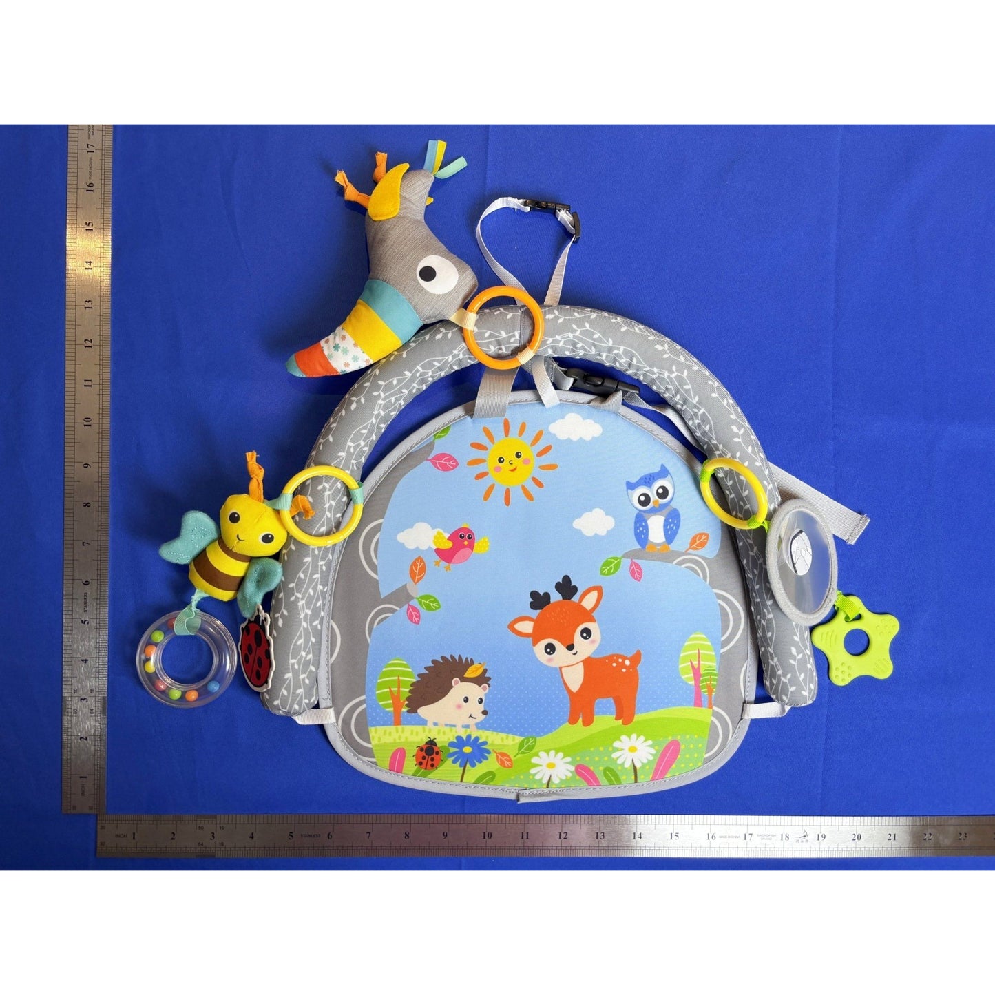 Adjustable Infant Car Seat Toys: Sensory Hanging Toy for Babies on the Go - householdessential