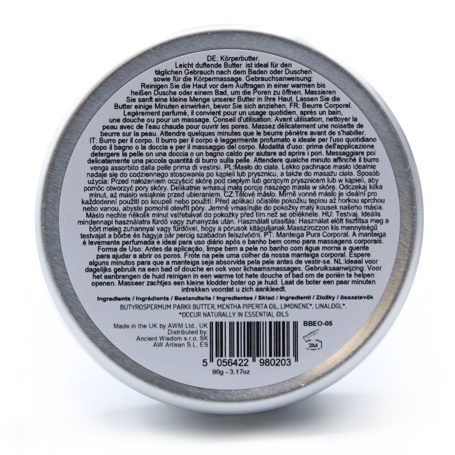 Aromatherapy Shea Body Butter 90g - Peppermint - householdessential