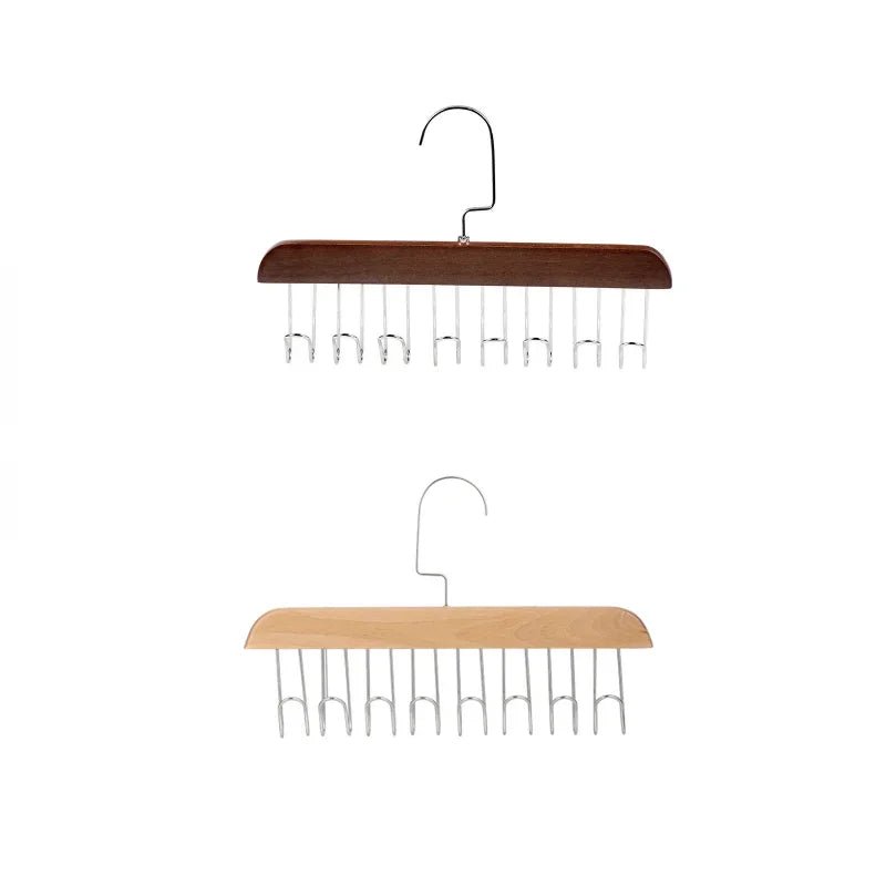 Wooden Bra Hangers Set with Multiple Hooks for Closet Accessories Organizer - householdessential
