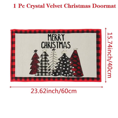 Christmas Door Mat Santa Claus Carpet Marry Christmas Decorations for Home 2024 Xmas Ornament Navidad Natal Gifts New Year 2025