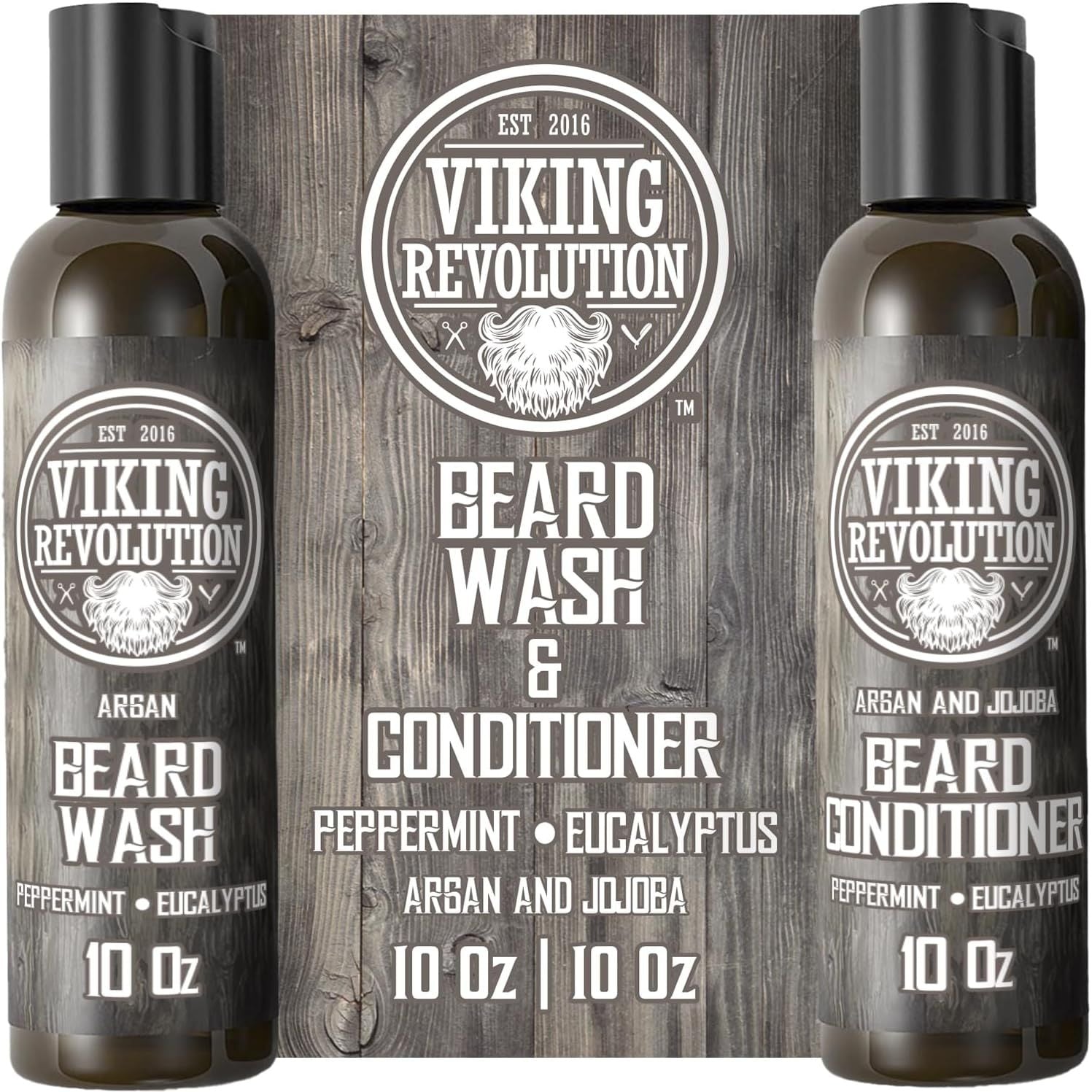Natural Beard Shampoo & Argan Oil Conditioner Set - householdessential
