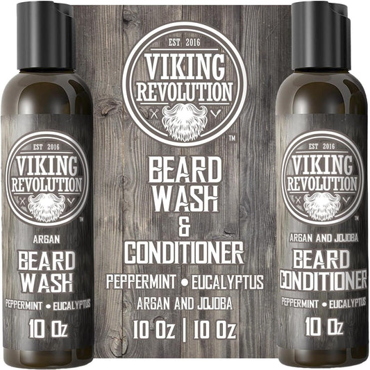 Natural Beard Shampoo & Argan Oil Conditioner Set - householdessential
