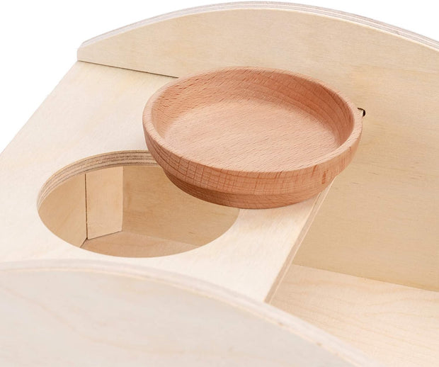 Hamster Sand Bath Dust Free Box - Wooden Critter'S Shower & Digging Sand Bathtub for Small Animals like Hamsters Mice Lemming or Gerbils (Medium-11.8-Inch L X 7.8-Inch W)