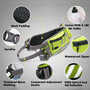 Pet Waist Leash Dog Walking Fanny Pack with Phone Holder Dog Poop Bag Pocket Dog Treat Pouch and Bottle Holder TLB2151