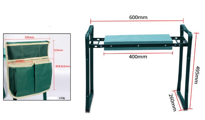Garden Kneeling Stool Non - slip Garden Kneeling Chair With Tool Kit Folding Stool - householdessential