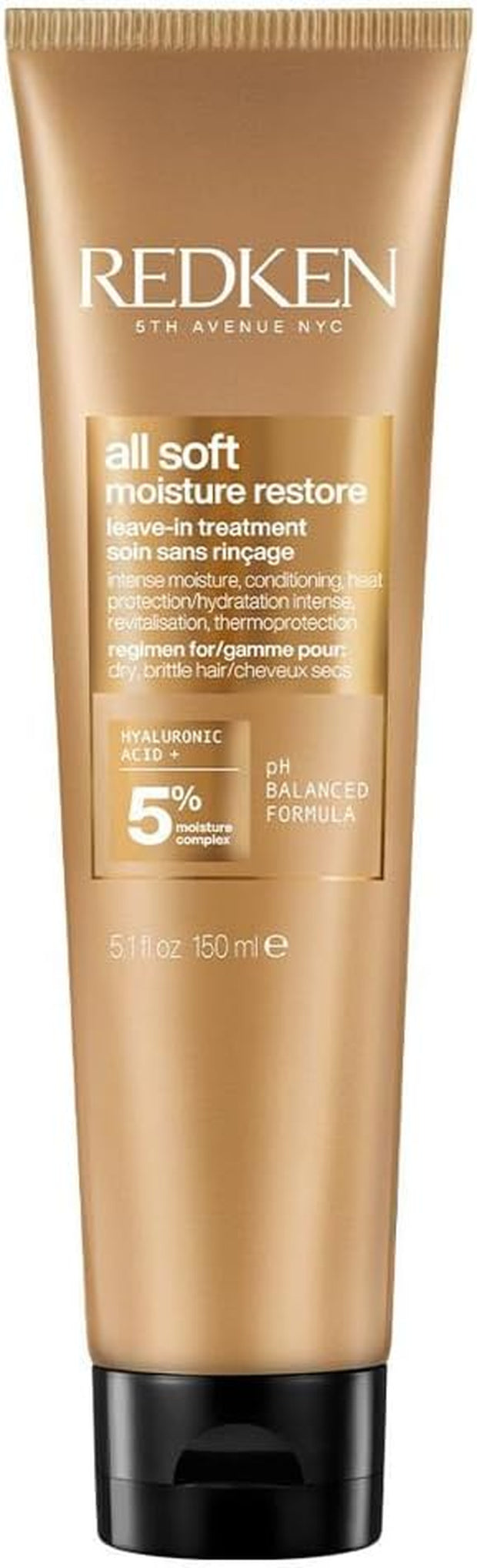 All Soft Moisture Restore, Leave in Conditioning Moisture Boost Treatment, for Dry Hair, with Hyaluronic Acid, Hydrates and Adds Definition and Shine, 150 Ml