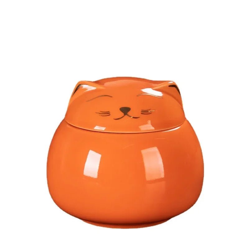 Handmade Ceramic Cat Urn - Unique Animal Memorials - householdessential