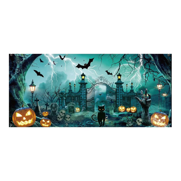 Garage Friends Halloween 2024 New Halloween Garage Door Cover Garage Door Halloween for Halloween Party Indoor Outdoor DIY Home Window Door Halloween Decorations