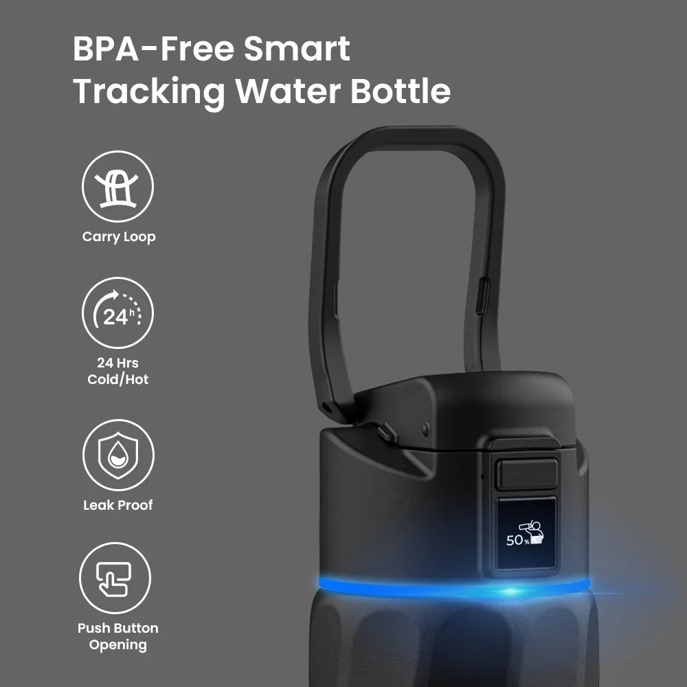 Waterh Boost Smart Water Bottle: 32 Oz Hydration Tracker with APP & Insulation - householdessential