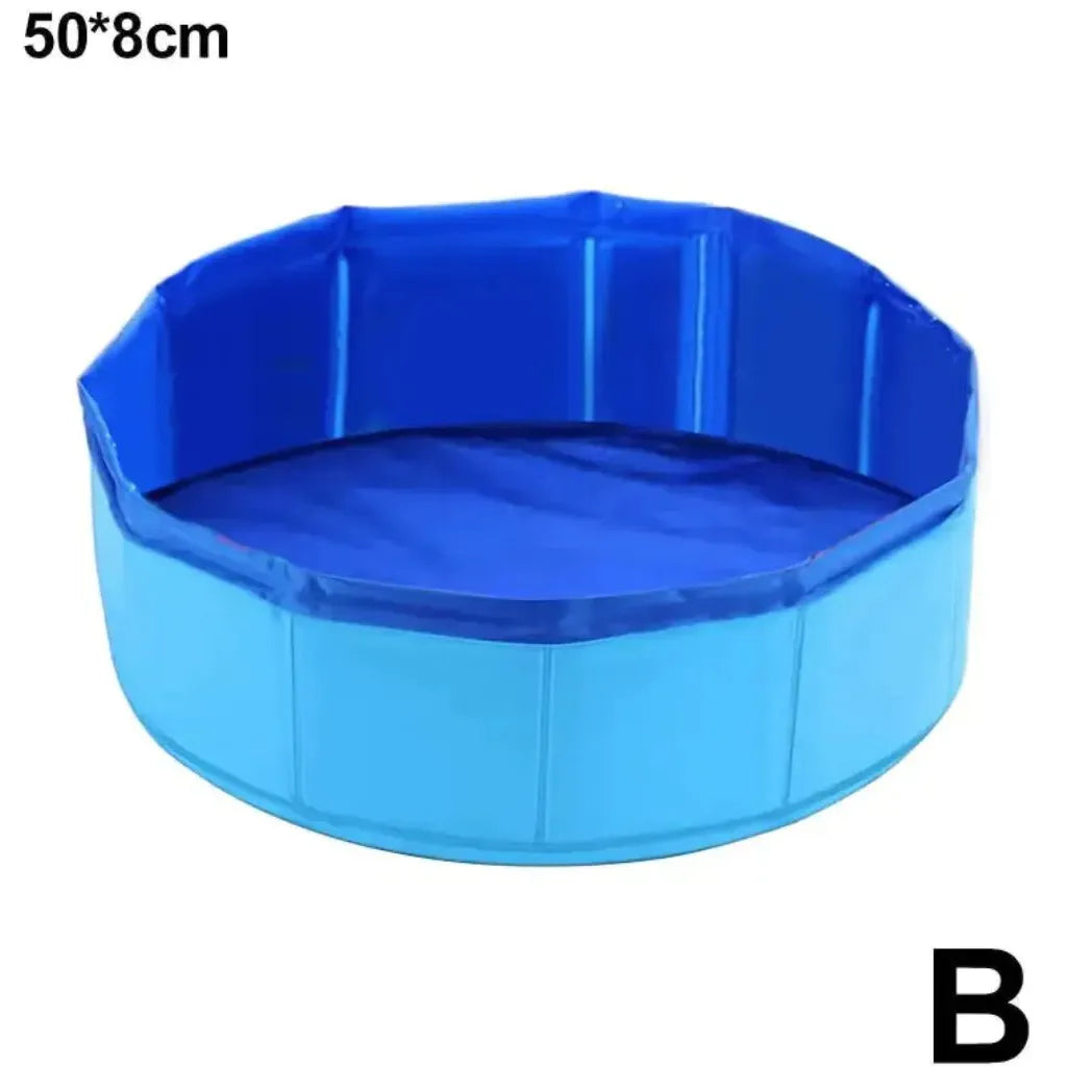 Foldable Pet Pool with Vinyl Toys - householdessential