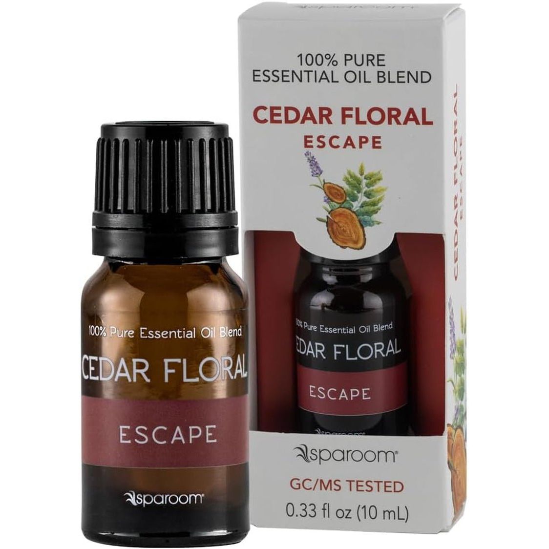 Aromatherapy 100% Pure Undiluted Essential Oil, Escape Cedar Floral Blend, 10 Ml - householdessential
