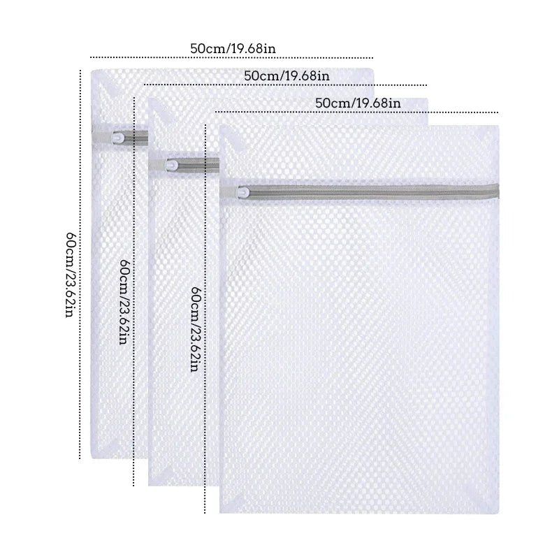 Mesh Laundry Bags Set, Polyester Washing Bags, Bra Bag Protector - householdessential