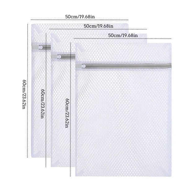 3Pcs Zipper Mesh Laundry Bags, Polyester Laundry Bags, Fine Mesh Laundry Baskets, Washing Machine Laundry Bags, Bra Bags