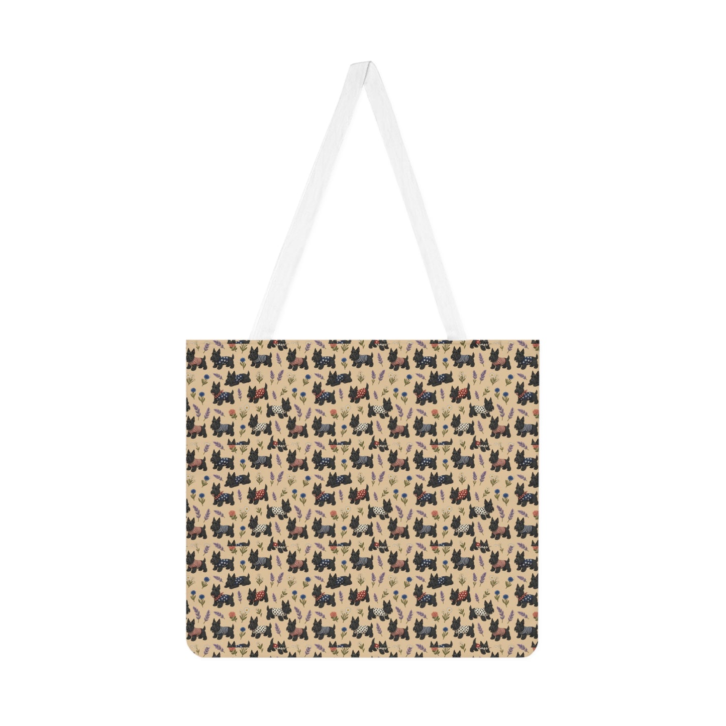 Scottish Terrier Pattern Tote Bag – Cute Dog Print Shoulder Tote - householdessential