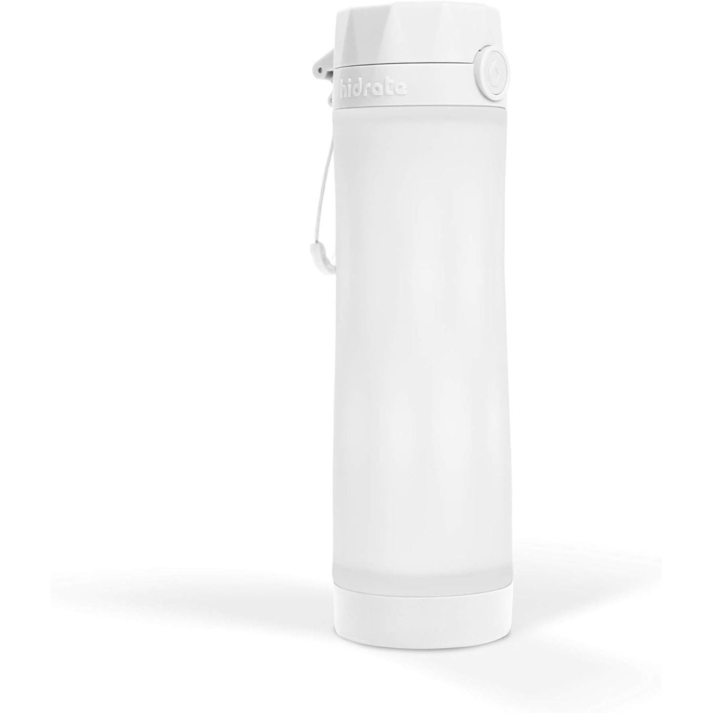 Smart Water Bottle with Intake Tracker, Glowing Reminder, BPA Free - 20 Oz, White - householdessential