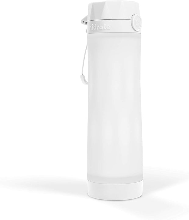 3 Smart Water Bottle, Tracks Water Intake and Glows to Remind You to Stay Hydrated, BPA Free, 20 Oz, White