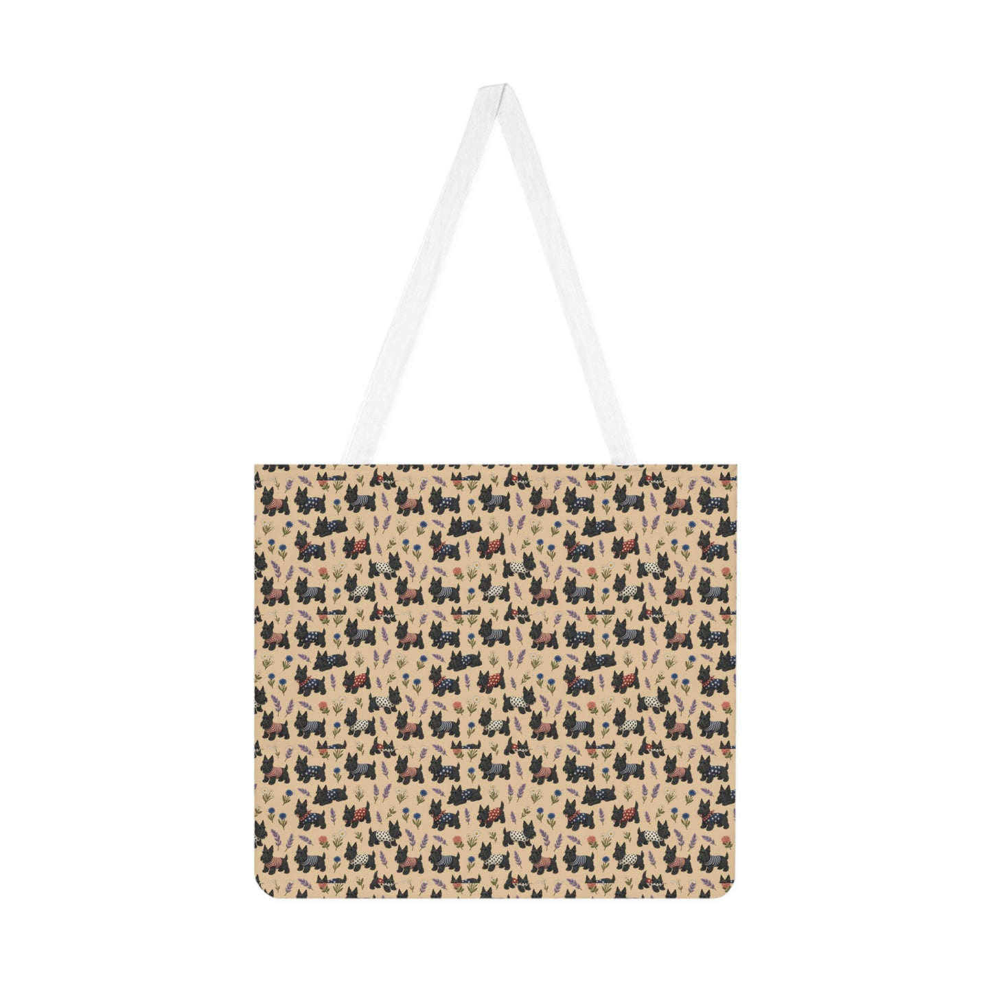 Scottish Terrier Pattern Tote Bag – Cute Dog Print Shoulder Tote - householdessential