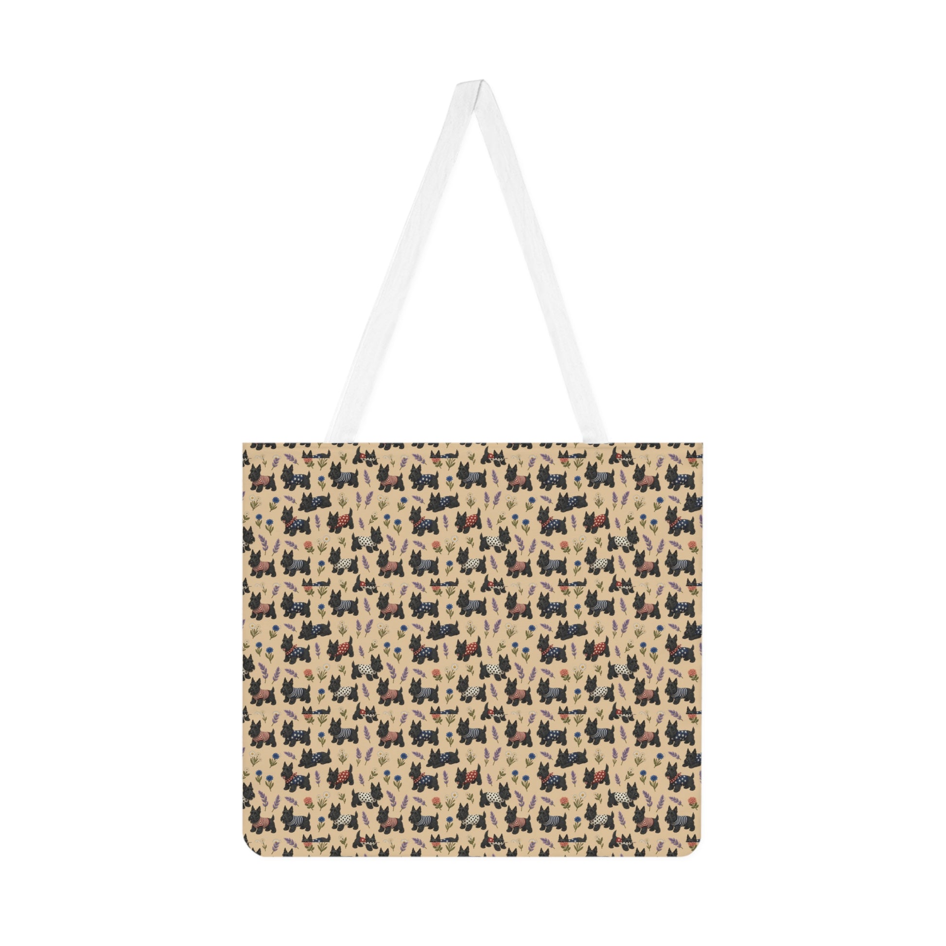 Scottish Terrier Pattern Tote Bag – Cute Dog Print Shoulder Tote - householdessential