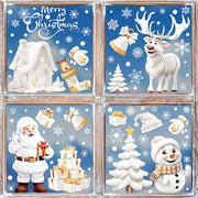 9Pcs/Set Christmas Window Stickers Xmas Tree House Snowflake Glass Decal Merry Christmas Decoration Home Navidad 2025 Gifts Noel