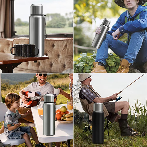 Large Capacity Stainless Steel Thermos Bottle LED Temperature Display Smart Water Bottle for Outdoor Vacuum Flask Thermal Mug