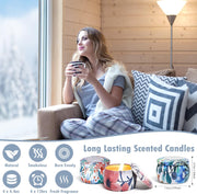 Scented Candles Gifts for Women, 4X4.4 Oz Candles Set for Home Scented, Mothers Day Valentines Day Gifts for Women with Strongly Fragrance Essential Oils for Bath, Aromatherapy Candle