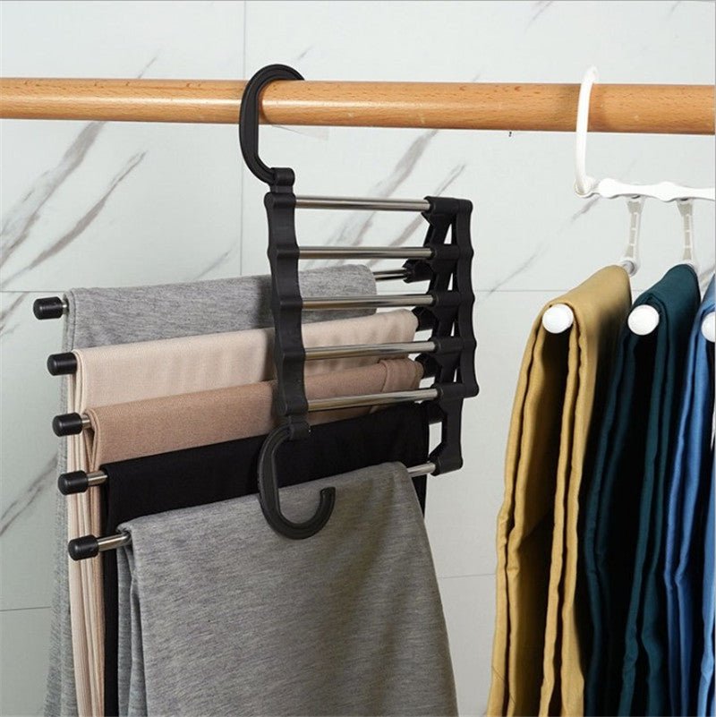 Stainless Steel Multifunctional Pants Hanger | Two - Bar Clothes Rack - householdessential