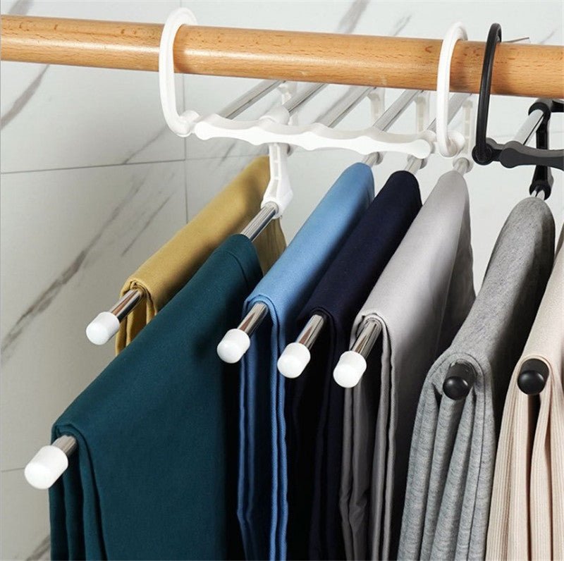 Stainless Steel Multifunctional Pants Hanger | Two - Bar Clothes Rack - householdessential