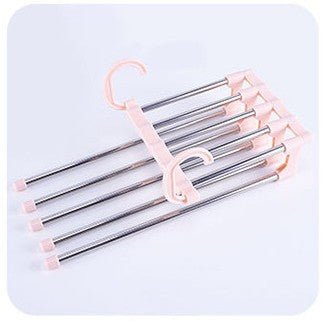Stainless Steel Multifunctional Pants Hanger | Two - Bar Clothes Rack - householdessential