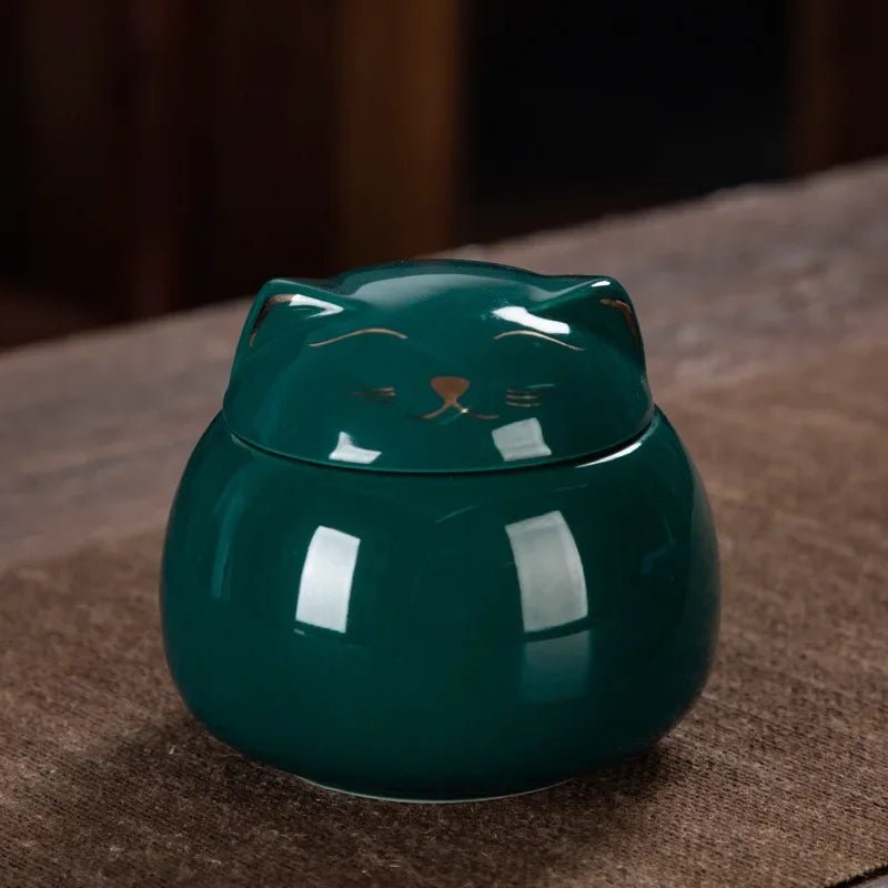 Handmade Ceramic Cat Urn - Unique Animal Memorials - householdessential