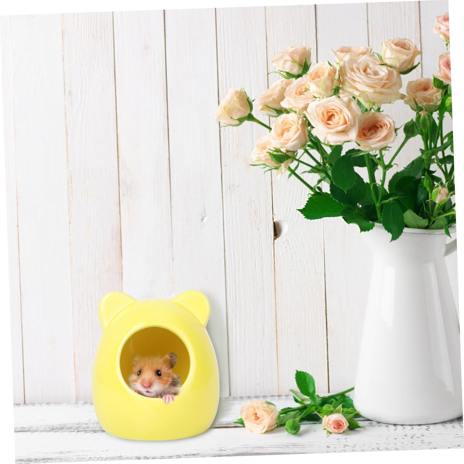 Small Cage Hamster Hideout Ceramic Nest Pet Nest Hamster House Heat - Resistant Design Random - householdessential
