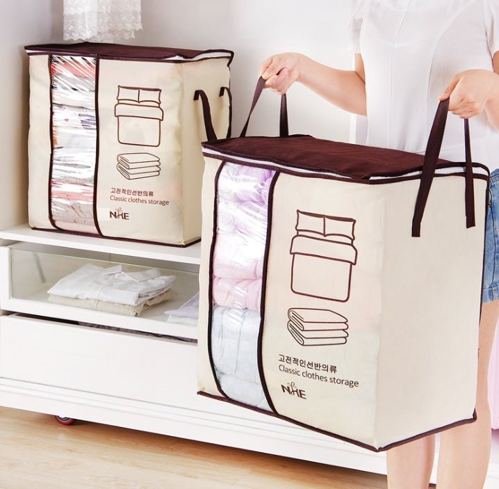 Non - Woven Under Bed Storage Box | Foldable Clothes & Quilt Organiser - householdessential