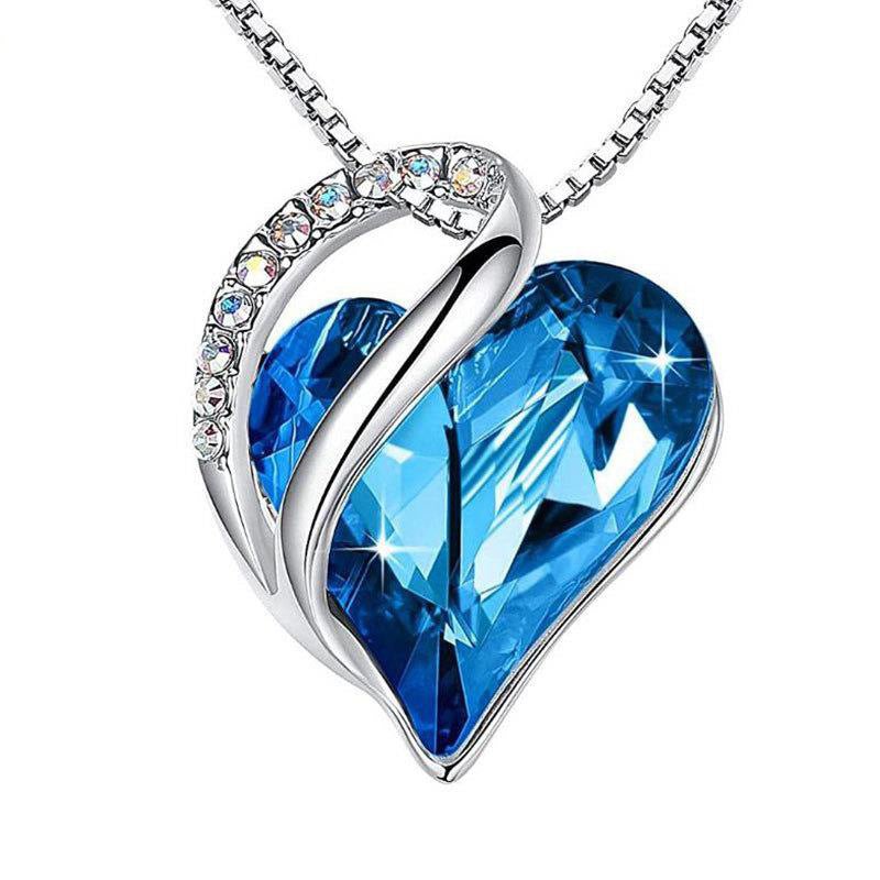 925 Sliver Heart Shaped Geometric Necklace Jewelry Women's Clavicle Chain Valentine's Mothers Day Gift - householdessential