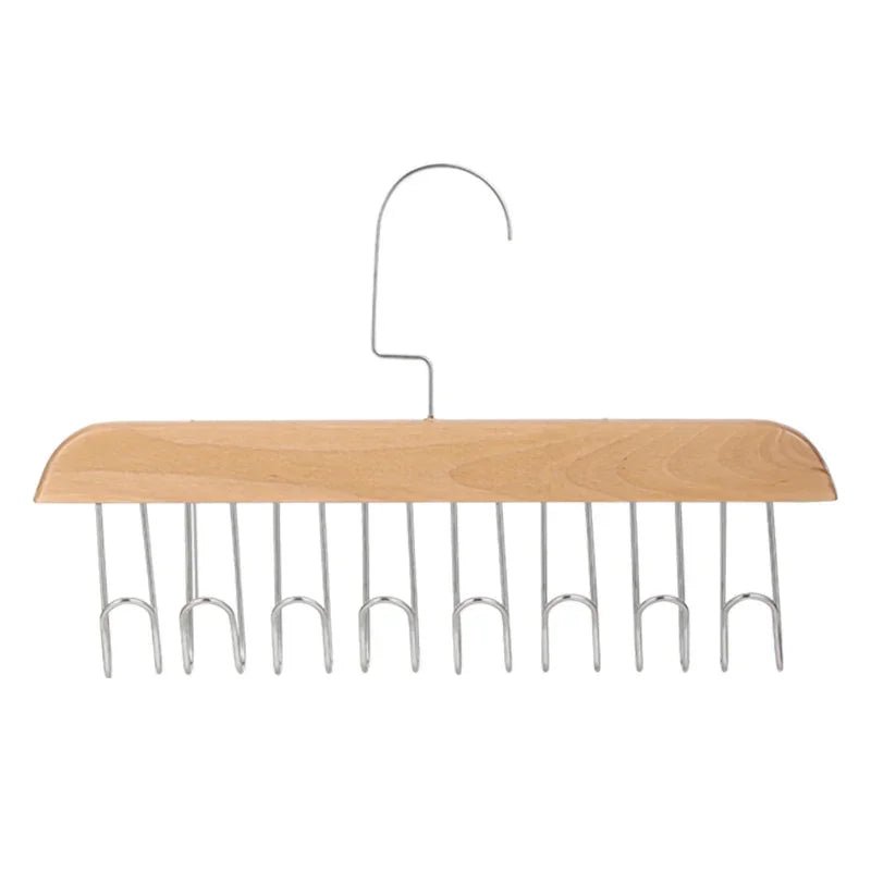 Wooden Bra Hangers Set with Multiple Hooks for Closet Accessories Organizer - householdessential