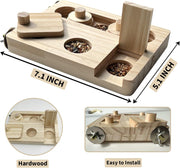 Wooden Bird Foraging Feeder Toys, Training Intelligence Toys Reducing Boredom for Parrots Parakeet, Cockatiel, Sun Conures, Caique, Cockatoo, African Grey, Macaws