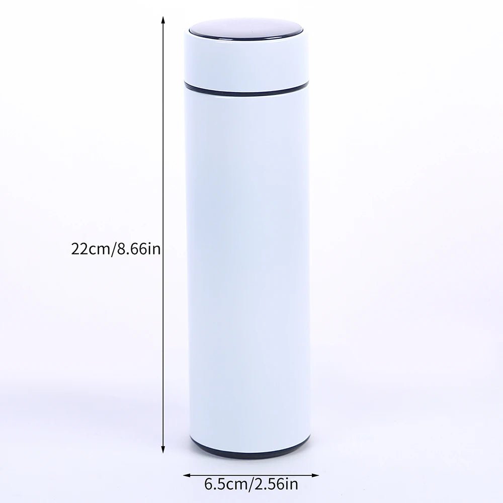 500ML LED Temperature Display Smart Water Bottle Stainless Steel Flask - householdessential