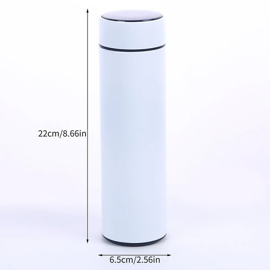 500ML LED Temperature Display Smart Water Bottle Stainless Steel Flask - householdessential