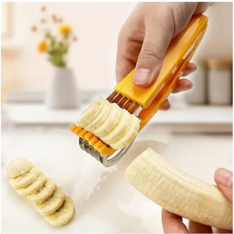 Creative PP Banana Slicer, Banana Fruit Splitter, Ham Sausage Cutter, Fruit Salad Slicer - householdessential