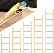 5Pcs Wooden Bird Ladder for Parrots Cage 5 Basic Sizes Perch Parakeet Climbing Toys Hanging Pet Natural Step Cockatoo Lovebirds
