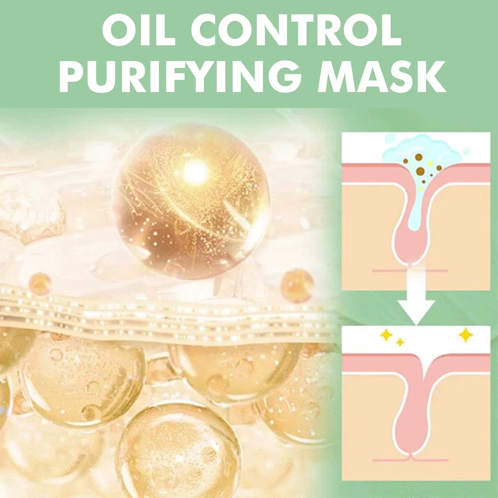 Green Tea Blackhead Removal Mask - Acne Treatment Pore Cleanser - householdessential