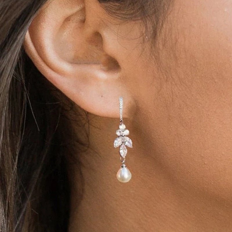 Long Pearl Earrings New Slimming Lady - householdessential