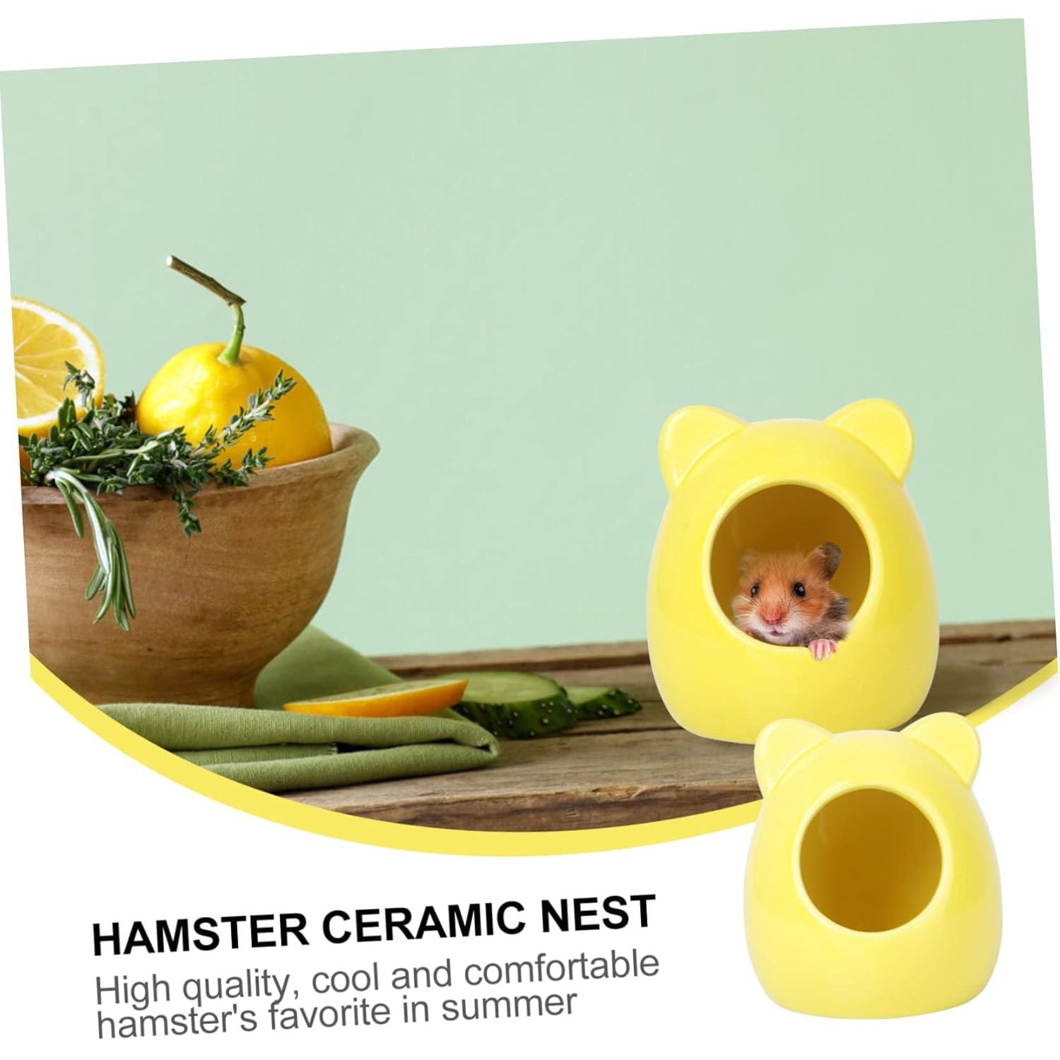 Small Cage Hamster Hideout Ceramic Nest Pet Nest Hamster House Heat - Resistant Design Random - householdessential