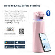 Waterh Boost Smart Water Bottle: 32 Oz Hydration Tracker with APP & Insulation