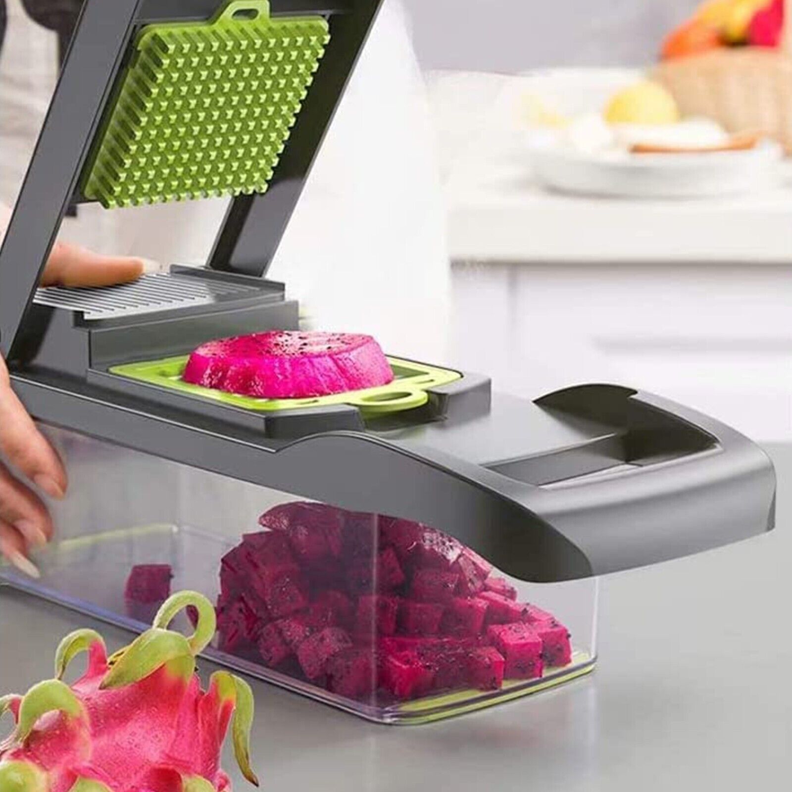16 In 1 Vegetable Chopper, Salad Fruit Vegetable Food Chopper Slicer Peeler - householdessential