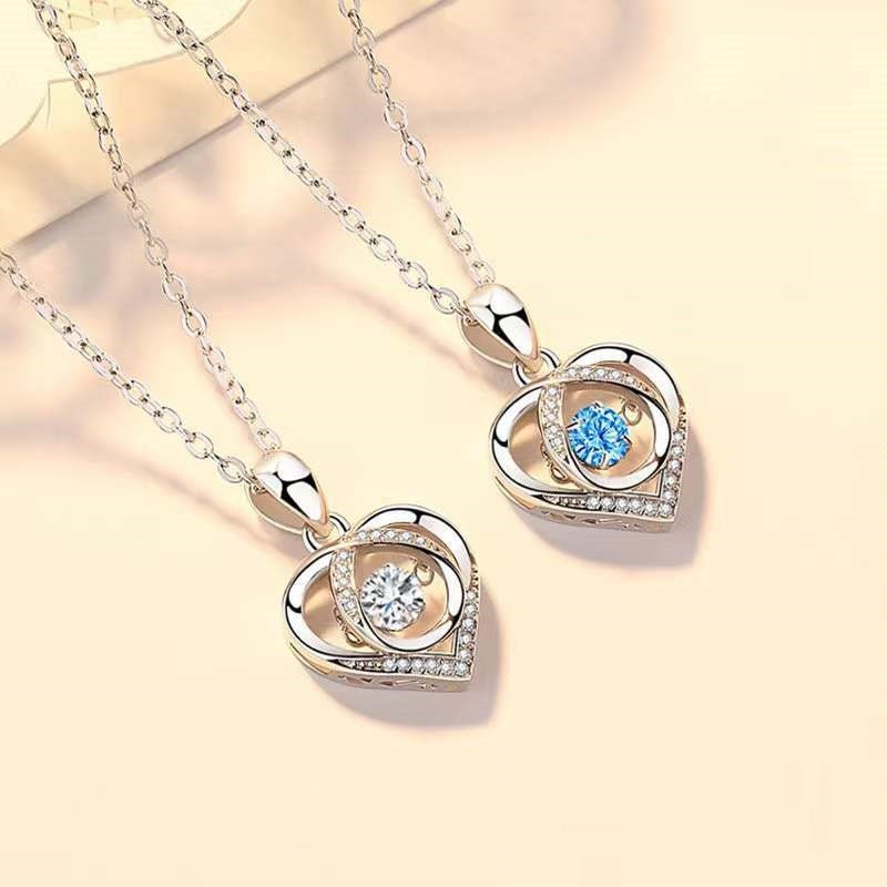 Luxury Rhinestone Heart Necklace S925 Gift - householdessential