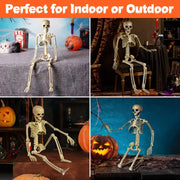 24 Inch Halloween Adjustable Skeleton Prop,Halloween Decoration Clearance,Halloween Party Decoration,Halloween Decoration Outdoor,Indoor