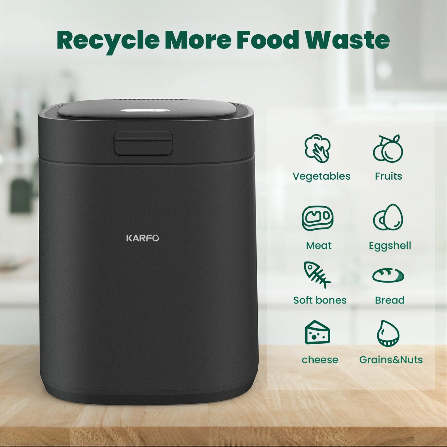 Ecostar S1 Smart Kitchen Waste Composter - Eco-Friendly Electric Bin - householdessential