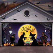 Garage Friends Halloween 2024 New Halloween Garage Door Cover Garage Door Halloween for Halloween Party Indoor Outdoor DIY Home Window Door Halloween Decorations